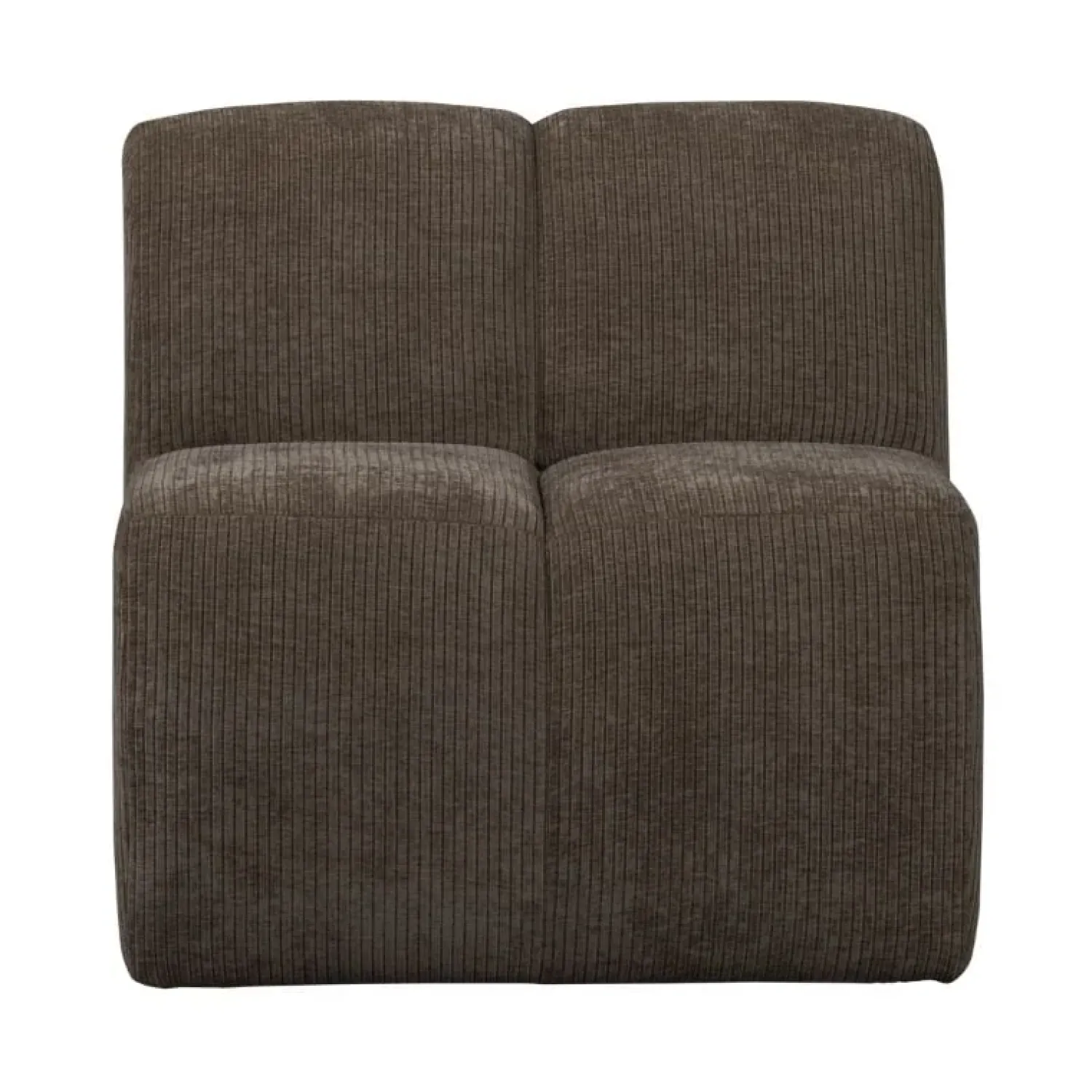 WOOOD Eetkamerbanken|Eetkamerbanken|Mojo Eetkamerbank Met Rugleuning Ribstof Bruin 84cm