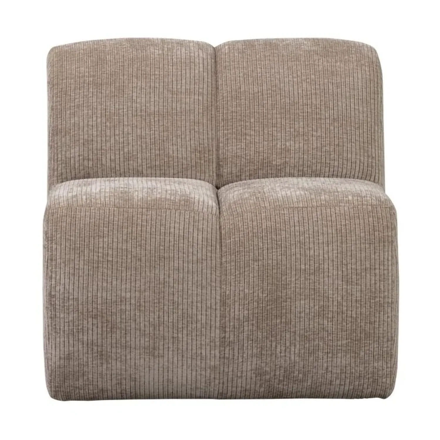 WOOOD Eetkamerbanken|Eetkamerbanken|Mojo Eetkamerbank Met Rugleuning Ribstof Donkerzand 84cm