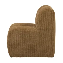 WOOOD Eetkamerbanken|Eetkamerbanken|Mojo Eetkamerbank Met Rugleuning Ribstof Honinggeel 84cm