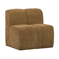 WOOOD Eetkamerbanken|Eetkamerbanken|Mojo Eetkamerbank Met Rugleuning Ribstof Honinggeel 84cm