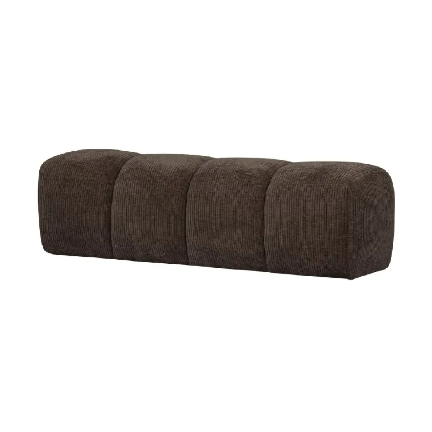 WOOOD Eetkamerbanken|Eetkamerbanken|Mojo Eetkamerbank Ribstof Bruin 164cm