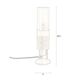 Dutchbone Bureaulampen|Momo 1-lichts Bureaulamp Charcoal