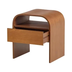 WOOOD Nachtkastjes|Industriele Kasten|Momo Nachtkastje Bruin 40cm