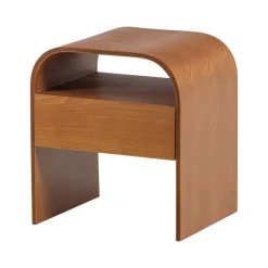 WOOOD Nachtkastjes|Industriele Kasten|Momo Nachtkastje Bruin 40cm