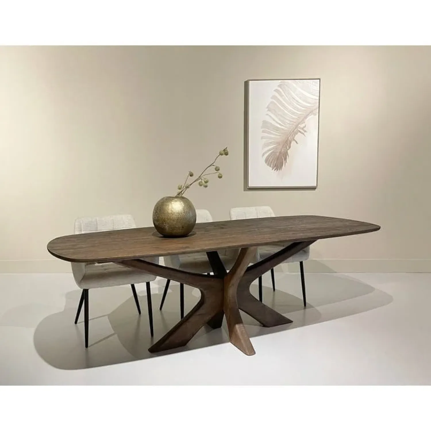 Livingfurn Eettafels|Montreaux Eettafel Bruin Deens ovaal 220cm