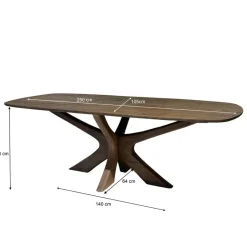 Livingfurn Eettafels|Montreaux Eettafel Bruin Deens ovaal 250cm