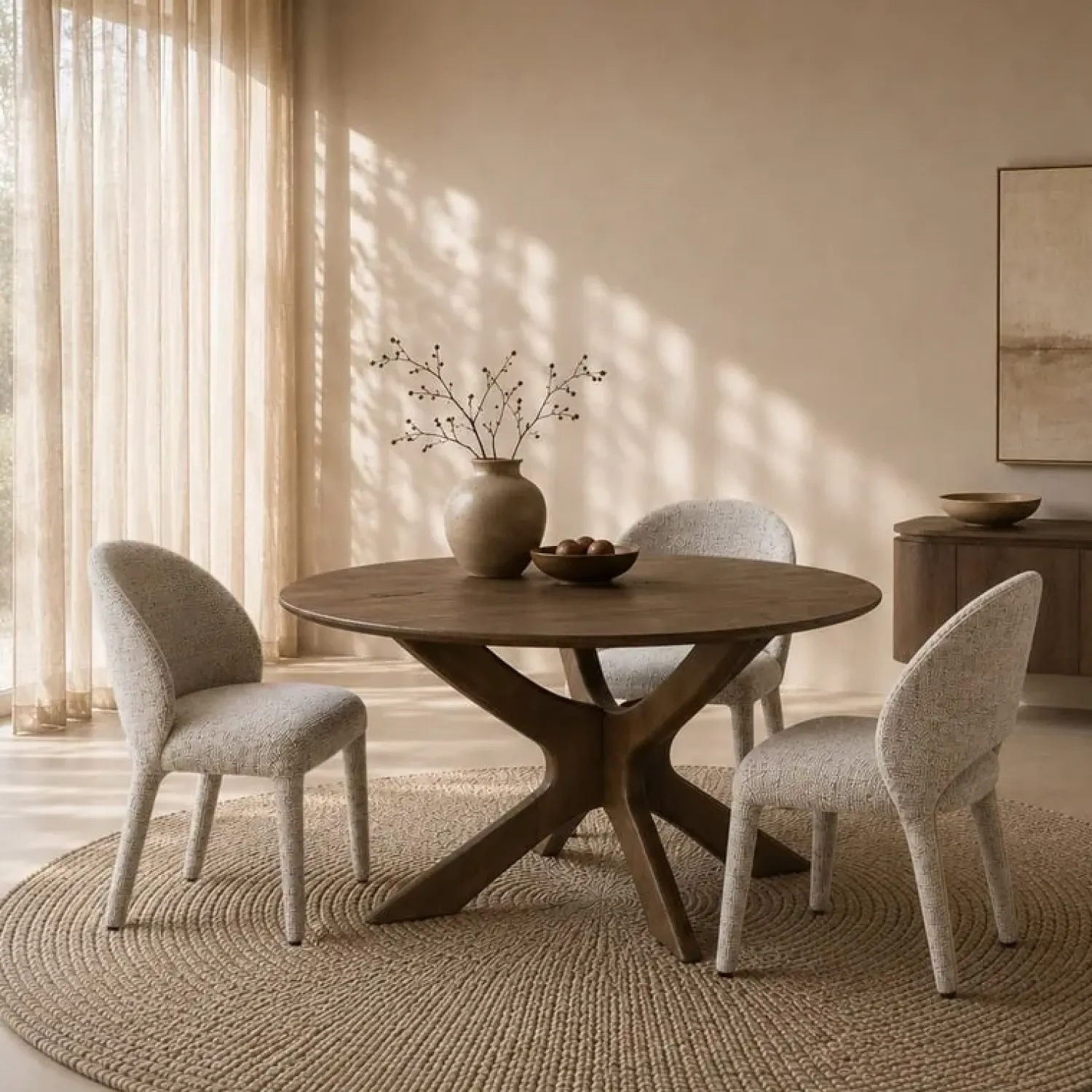 Livingfurn Eettafels|Montreaux Eettafel Bruin rond 130cm
