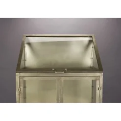 Dutchbone Vitrinekasten|Industriele Kasten|Monviso Vitrinekast Messing 64cm