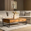 Furndea Salontafels|Morada salontafel industrieel rechthoek Warm mangohout