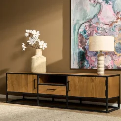 Furndea Industriele Kasten|Tv Meubels|Morada tv meubel industrieel Warm mangohout 180cm