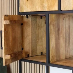 Furndea Vakkenkasten|Industriele Kasten|Morada Vakkenkast naturel Mangohout 90cm