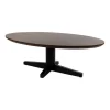 Mysons Salontafels|Morgan Salontafel ovaal Walnoot - Zwart onderstel 130cm