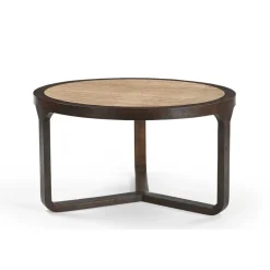 Furndea Salontafels|Moritz Salontafel rond Creme Travertin 75 cm