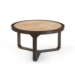 Furndea Salontafels|Moritz Salontafel rond Creme Travertin 75 cm