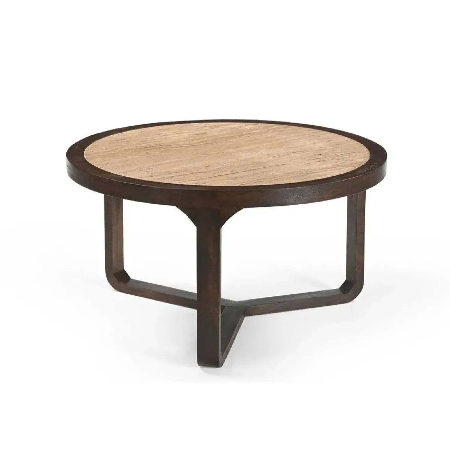 Furndea Salontafels|Moritz Salontafel rond Creme Travertin 75 cm