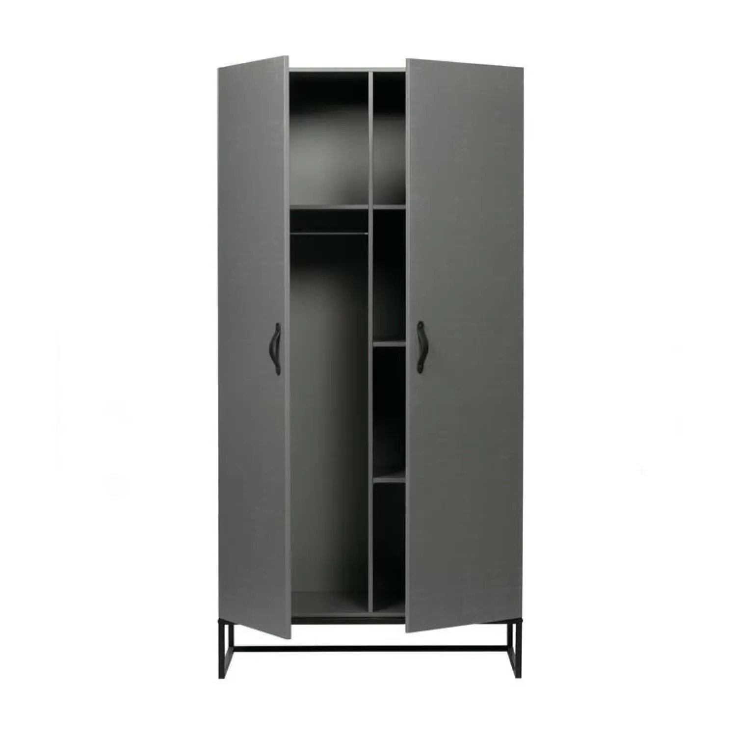 WOOOD Industriele Kasten|Kledingkasten|Morris Kast Dennenhout Leem 100cm
