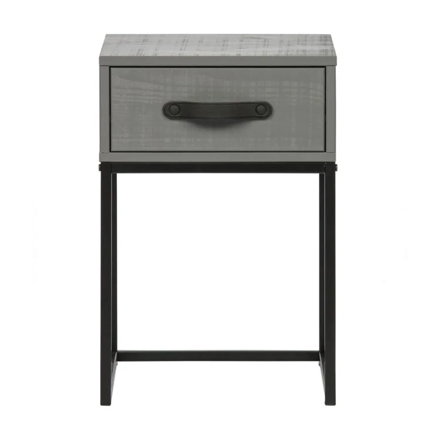 WOOOD Nachtkastjes|Industriele Kasten|Morris Nachtkast Dennenhout Leem 35cm