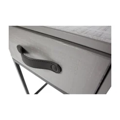 WOOOD Nachtkastjes|Industriele Kasten|Morris Nachtkast Dennenhout Leem 35cm