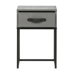 WOOOD Nachtkastjes|Industriele Kasten|Morris Nachtkast Dennenhout Leem 35cm