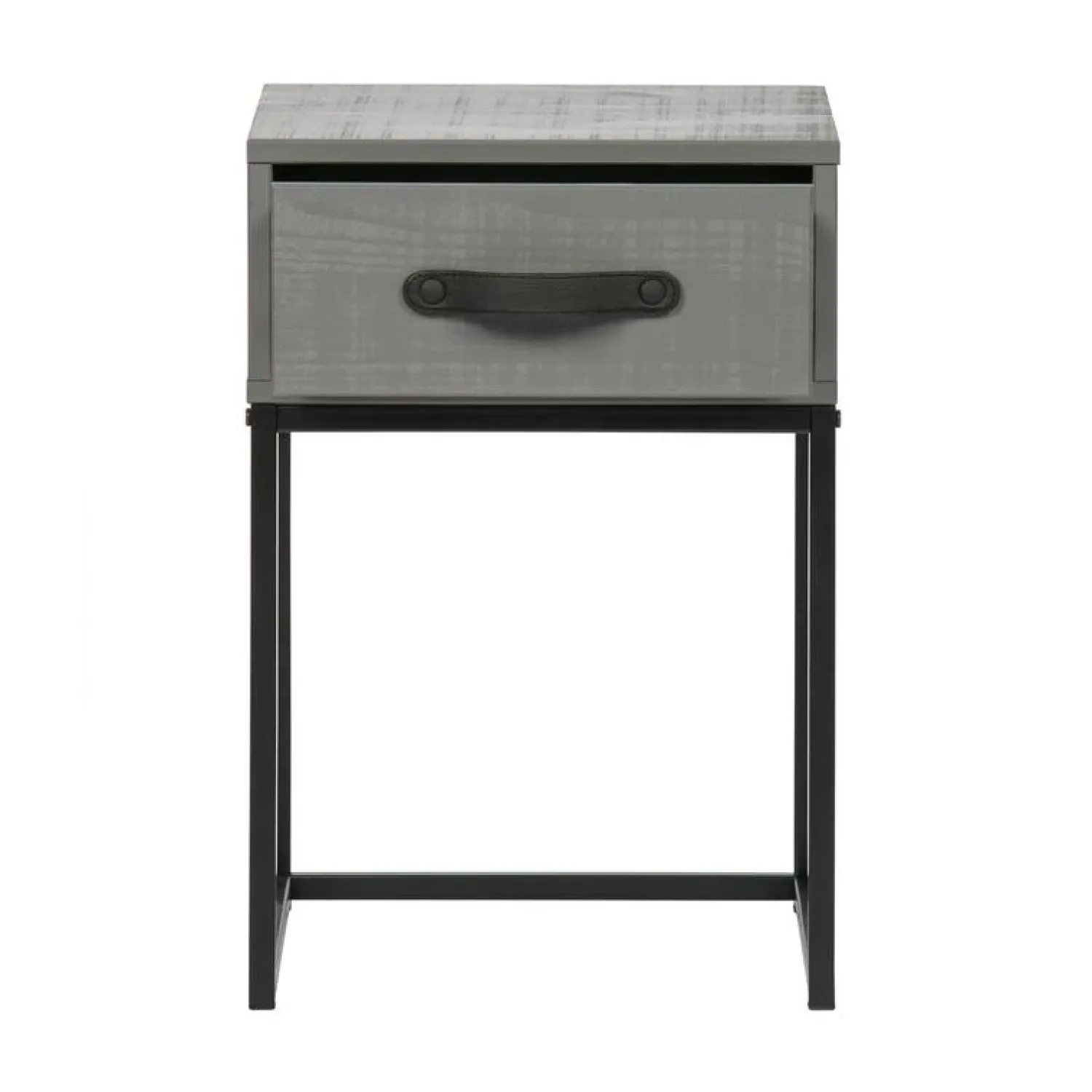 WOOOD Nachtkastjes|Industriele Kasten|Morris Nachtkast Dennenhout Leem 35cm