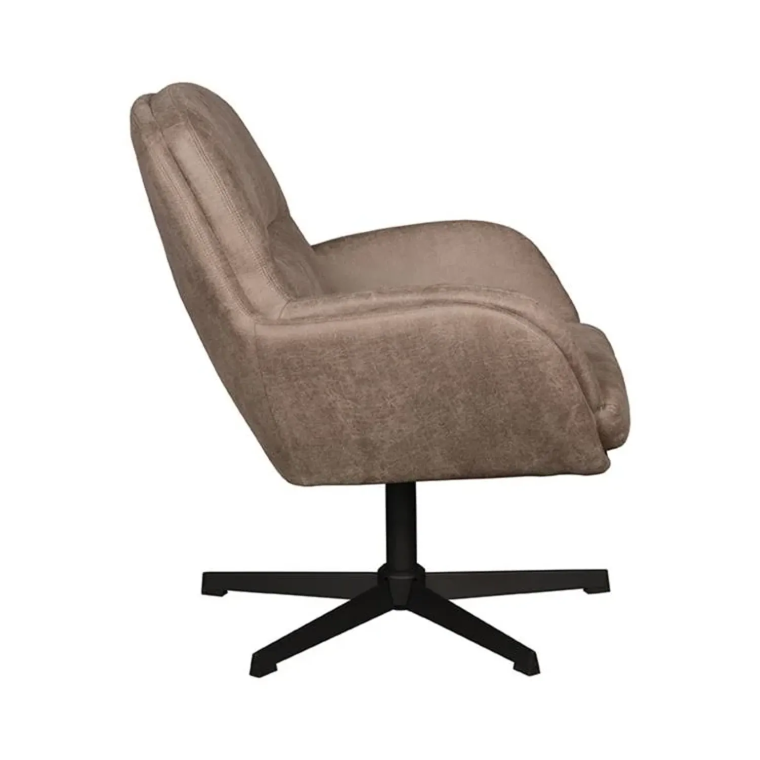Label51 Fauteuils|Moss Fauteuil Taupe Micro Suede