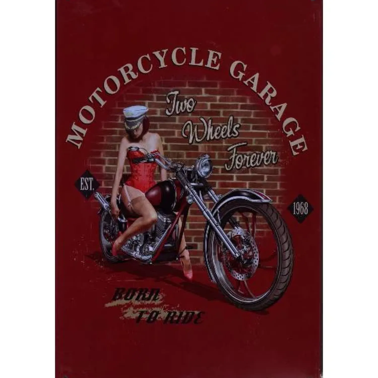 Cavetown Metalen Borden|Motorcycle Garage - metalen bord