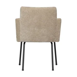 WOOOD Eetkamerstoelen|Mount Eetkamerstoel Met Armleuning Chenille Zand