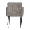 WOOOD Eetkamerstoelen|Mount Eetkamerstoel Met Armleuning Grof Geweven Stof Taupe