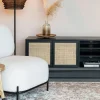 NORI Living Industriele Kasten|Tv Meubels|Muji tv meubel met 3 lades rotan 150cm