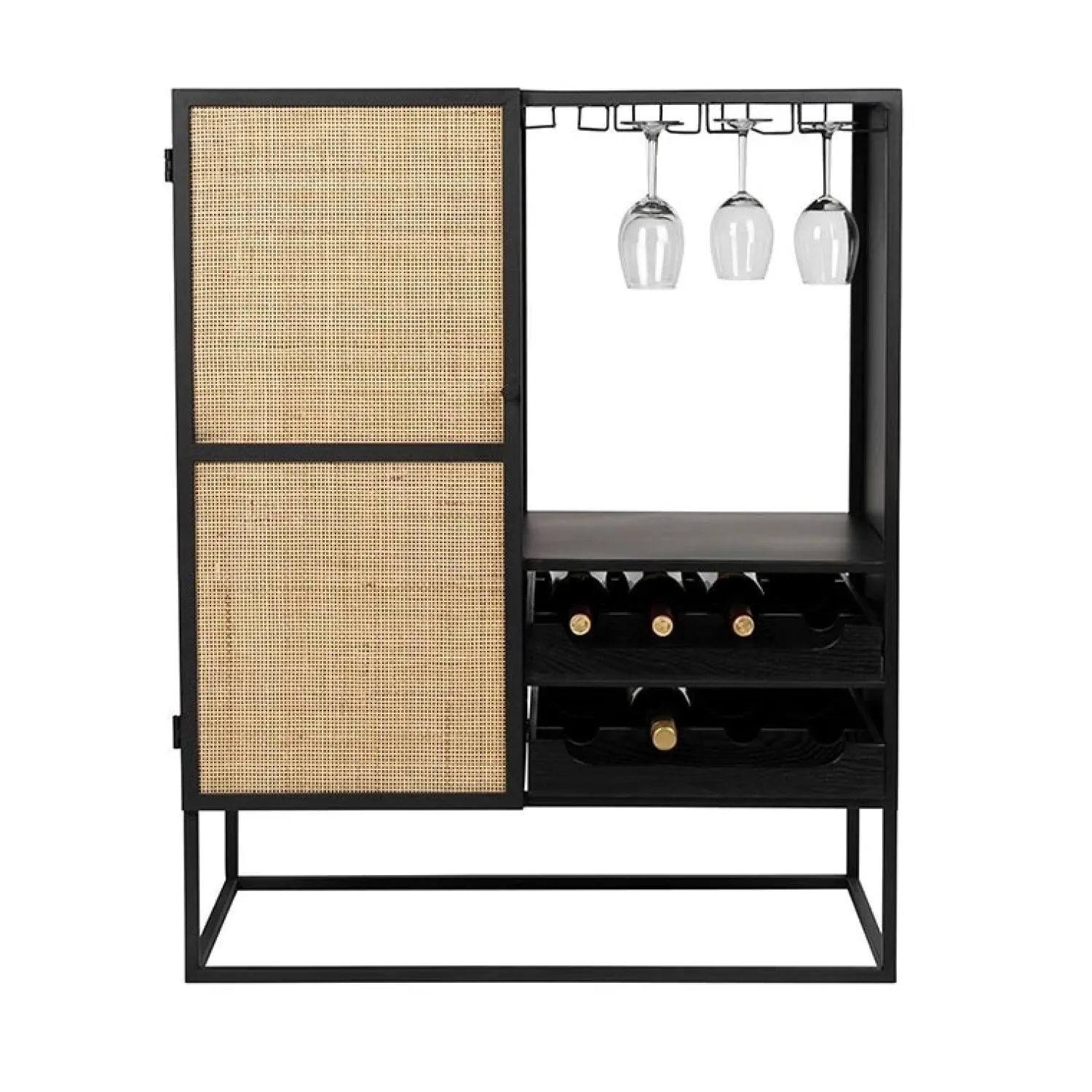 NORI Living Wijnkasten|Wandkasten|Muji wijnkast klein 80cm
