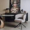 Tower living Eetkamerstoelen|Mura Eetkamerstoel stof Beige