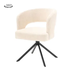 Tower living Eetkamerstoelen|Mura Eetkamerstoel stof Pearl