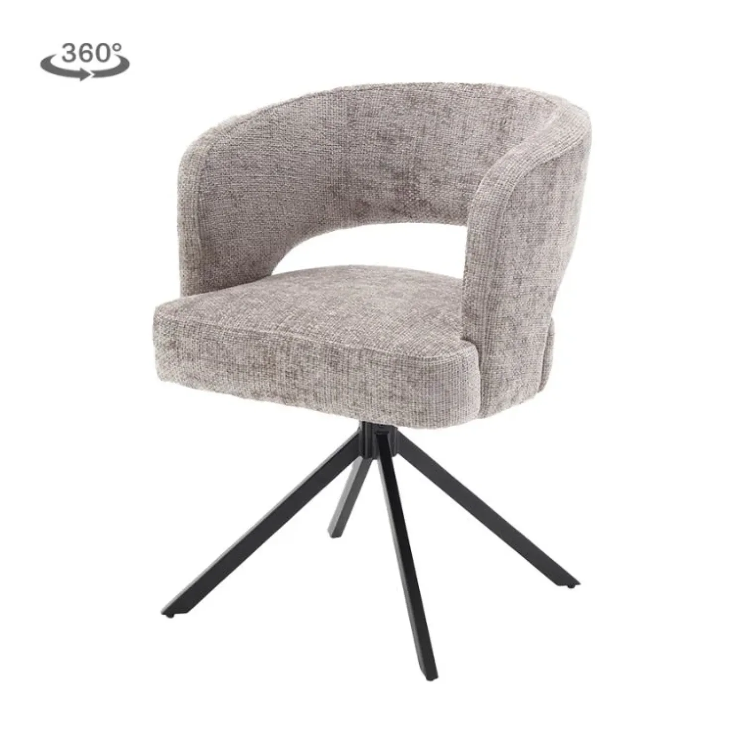 Tower living Eetkamerstoelen|Mura Eetkamerstoel stof Silver