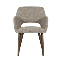WOOOD Eetkamerstoelen|Murat Eetkamerstoel Naturel Met Houten Poot Bruin