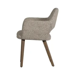 WOOOD Eetkamerstoelen|Murat Eetkamerstoel Naturel Met Houten Poot Bruin