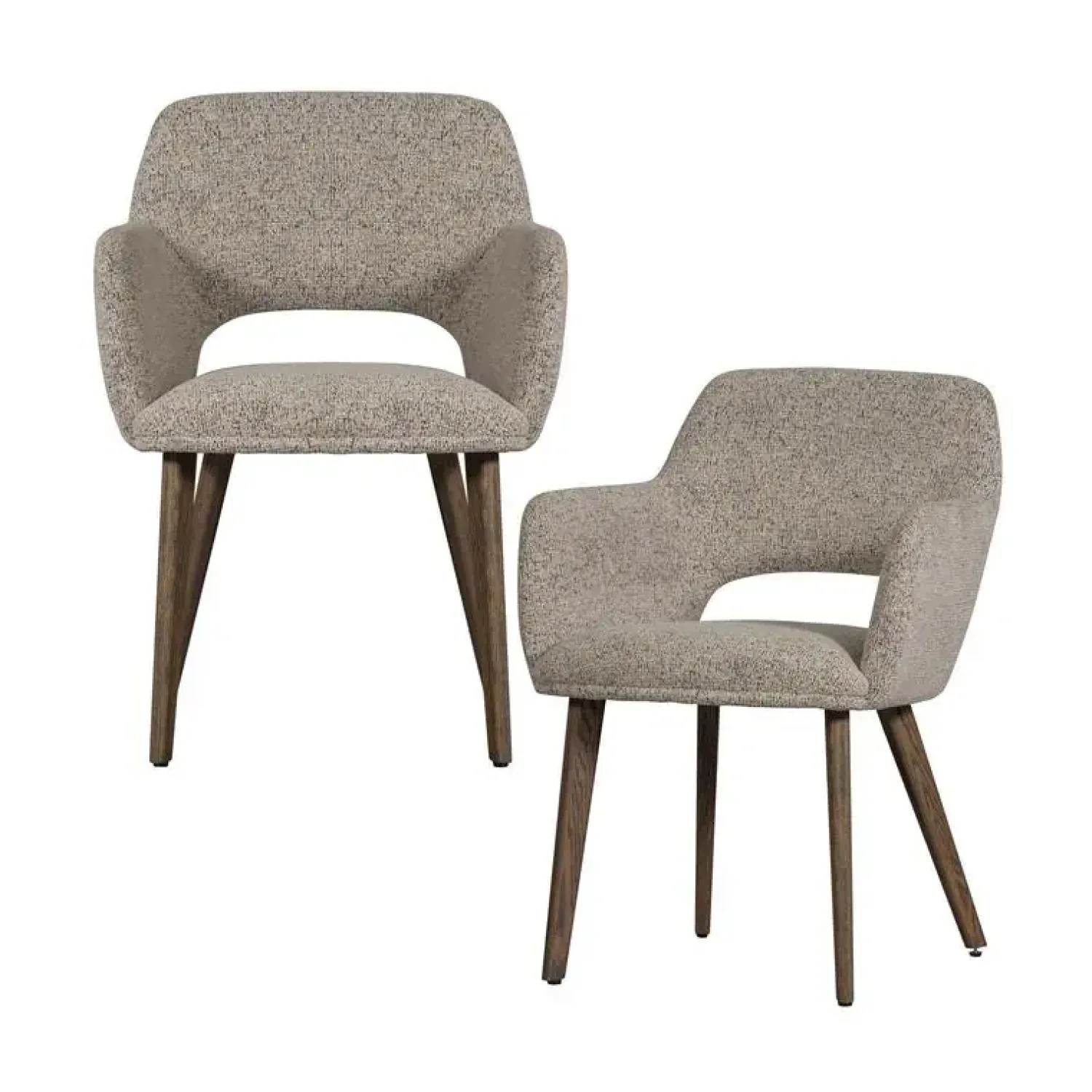 WOOOD Eetkamerstoelen|Murat Eetkamerstoel Naturel Met Houten Poot Bruin