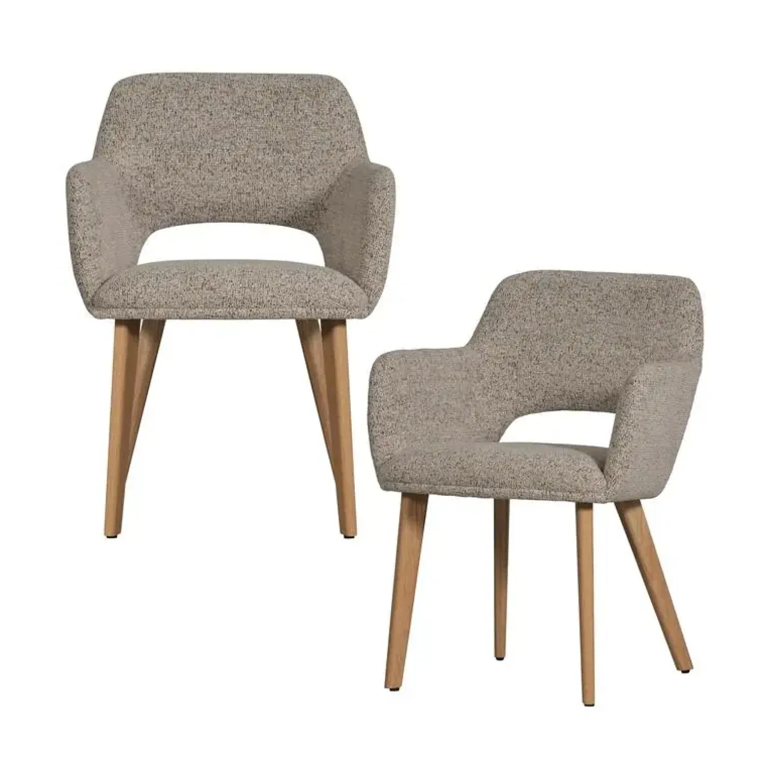WOOOD Eetkamerstoelen|Murat Eetkamerstoel Naturel Met Houten Poot Naturel