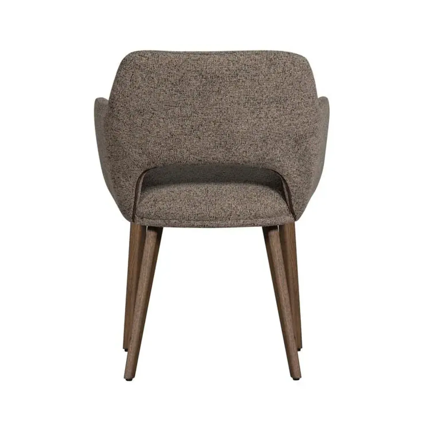 WOOOD Eetkamerstoelen|Murat Eetkamerstoel Taupe Met Houten Poot Bruin