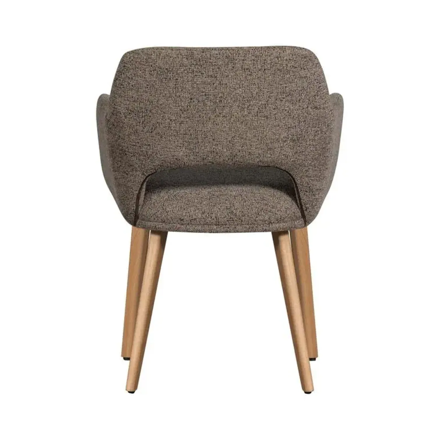 WOOOD Eetkamerstoelen|Murat Eetkamerstoel Taupe Met Houten Poot Naturel