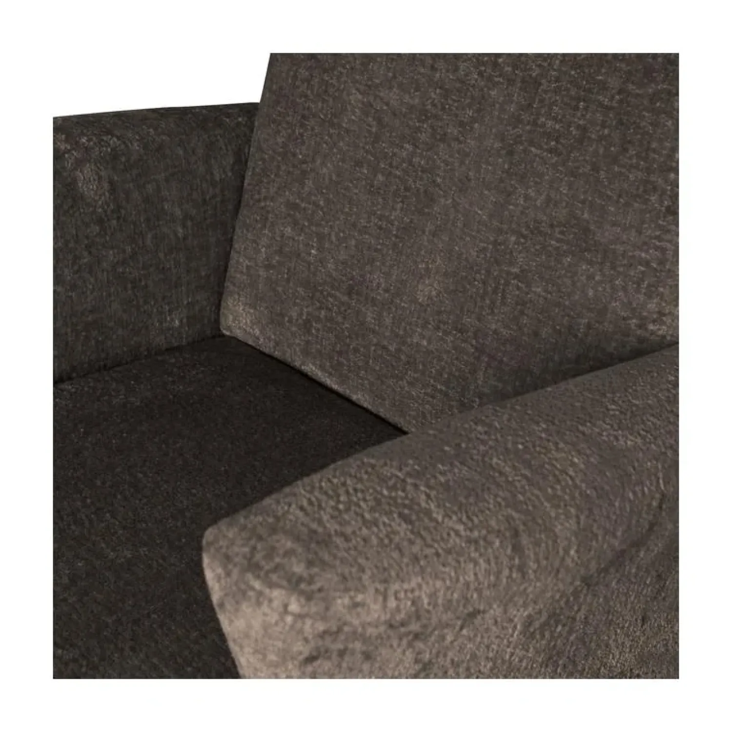 WOOOD Fauteuils|Muse Fauteuil Grof Geweven Stof Grijs/Bruin