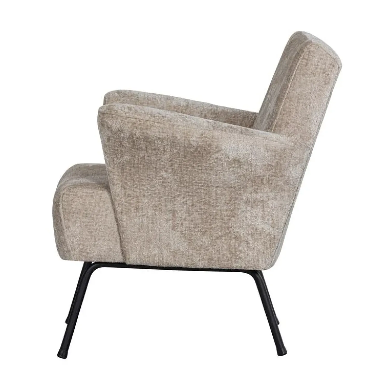 WOOOD Fauteuils|Muse Fauteuil Grof Geweven Stof Naturel