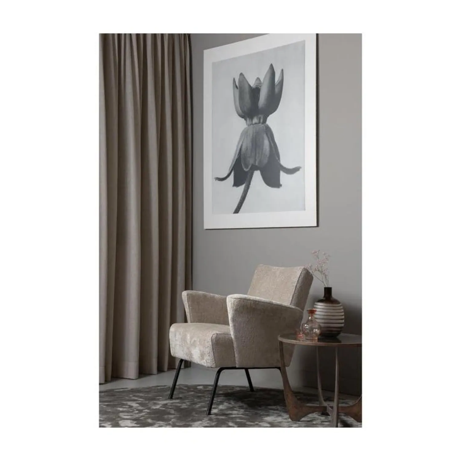 WOOOD Fauteuils|Muse Fauteuil Grof Geweven Stof Naturel