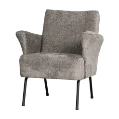 WOOOD Fauteuils|Muse Fauteuil Grof Geweven Stof Taupe