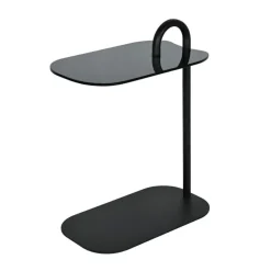Livingfurn Bijzettafels|Mylon Bijzettafel Glas zwart 48cm