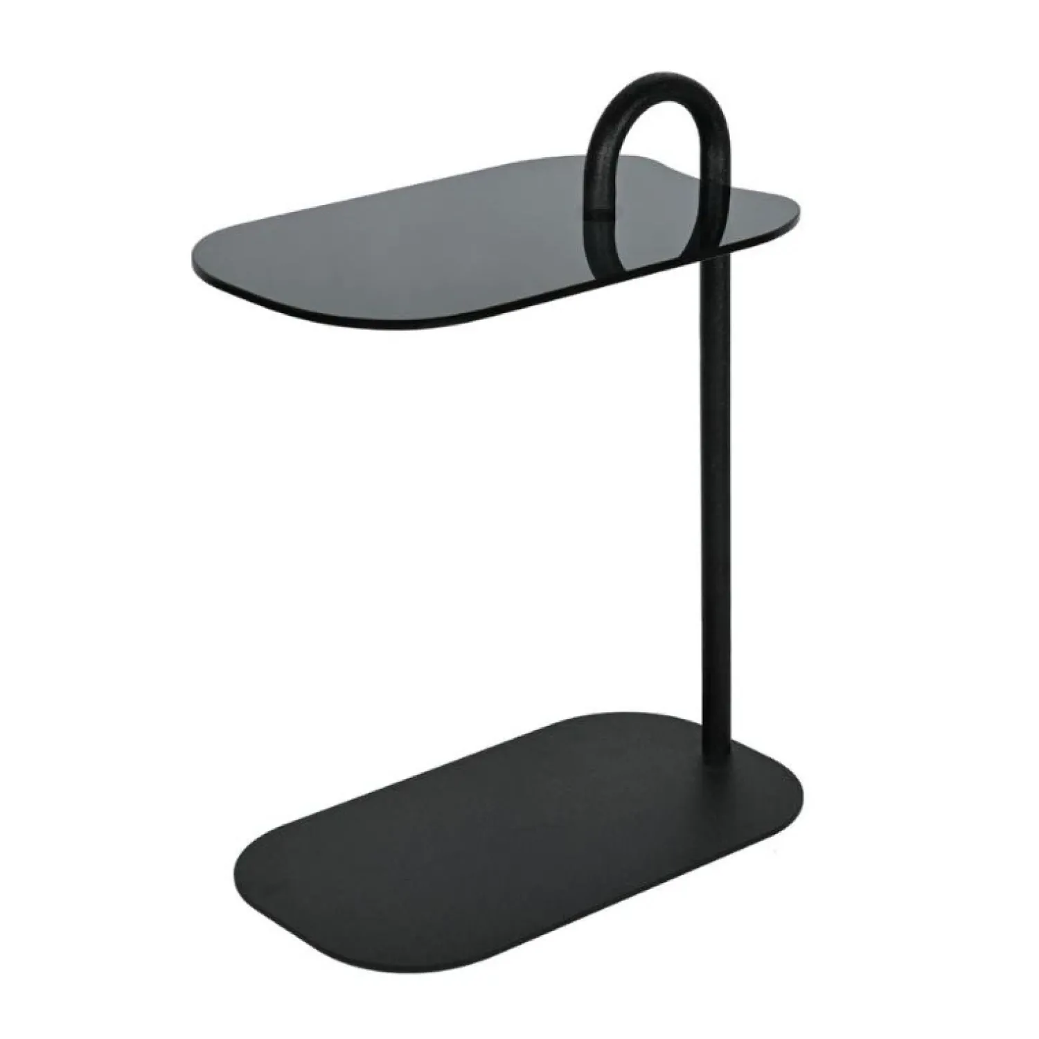 Livingfurn Bijzettafels|Mylon Bijzettafel Glas zwart 48cm