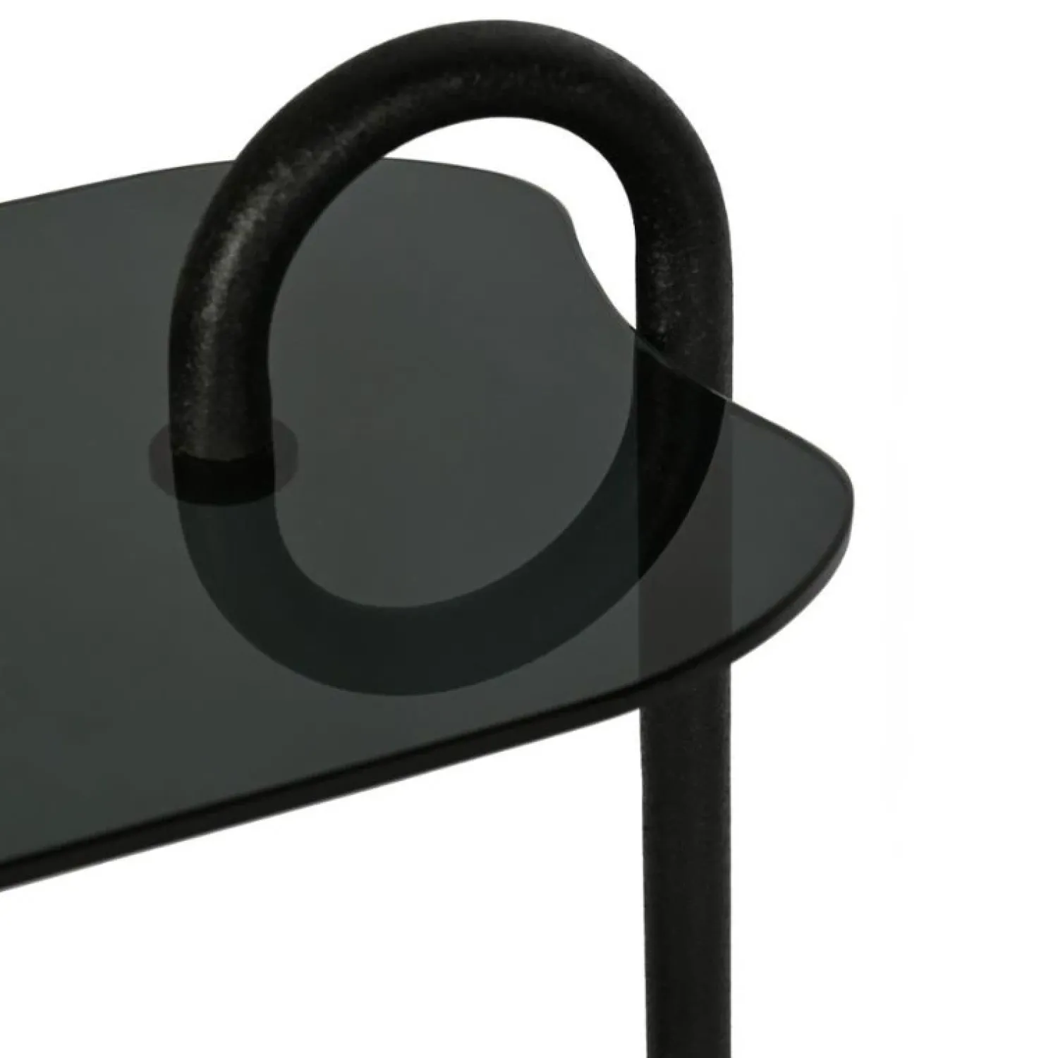 Livingfurn Bijzettafels|Mylon Bijzettafel Glas zwart 48cm