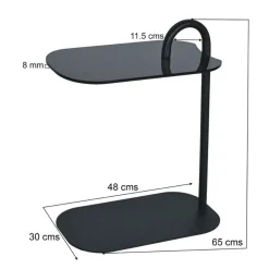 Livingfurn Bijzettafels|Mylon Bijzettafel Glas zwart 48cm