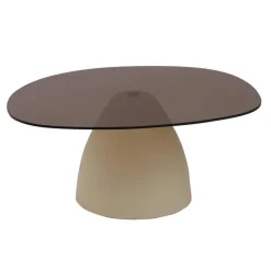 Livingfurn Salontafels|Mylon organische Salontafel Glas 86cm