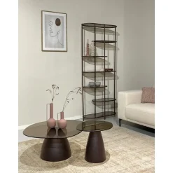Livingfurn Salontafels|Mylon Salontafel glas Burgundy 86cm