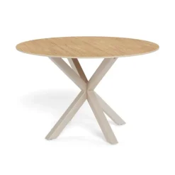 Nordhavn Eettafels|Myrthe Eettafel rond Keramiek met beige poot 119 cm